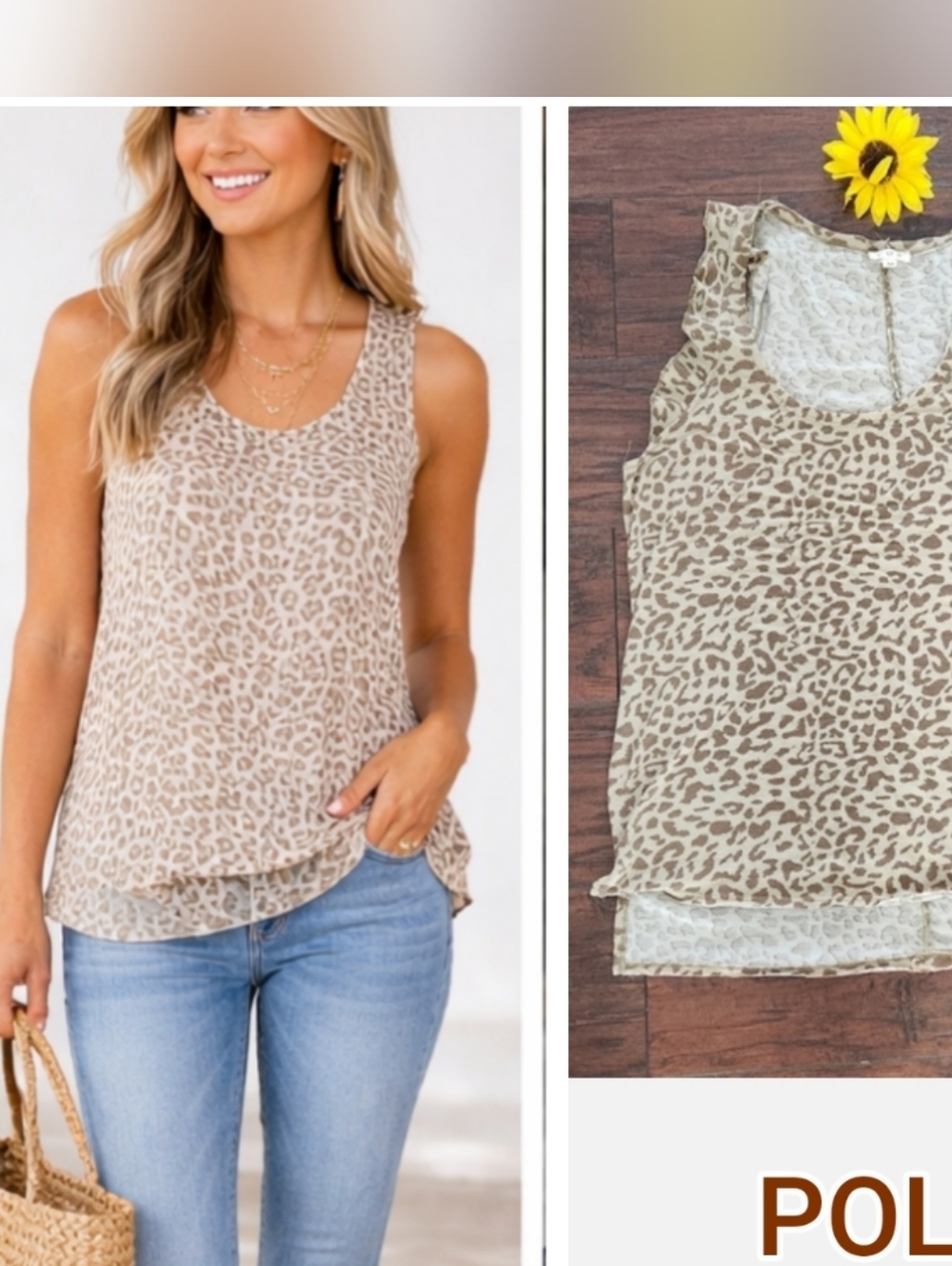 POL ANIMAL PRINT TANK TOP